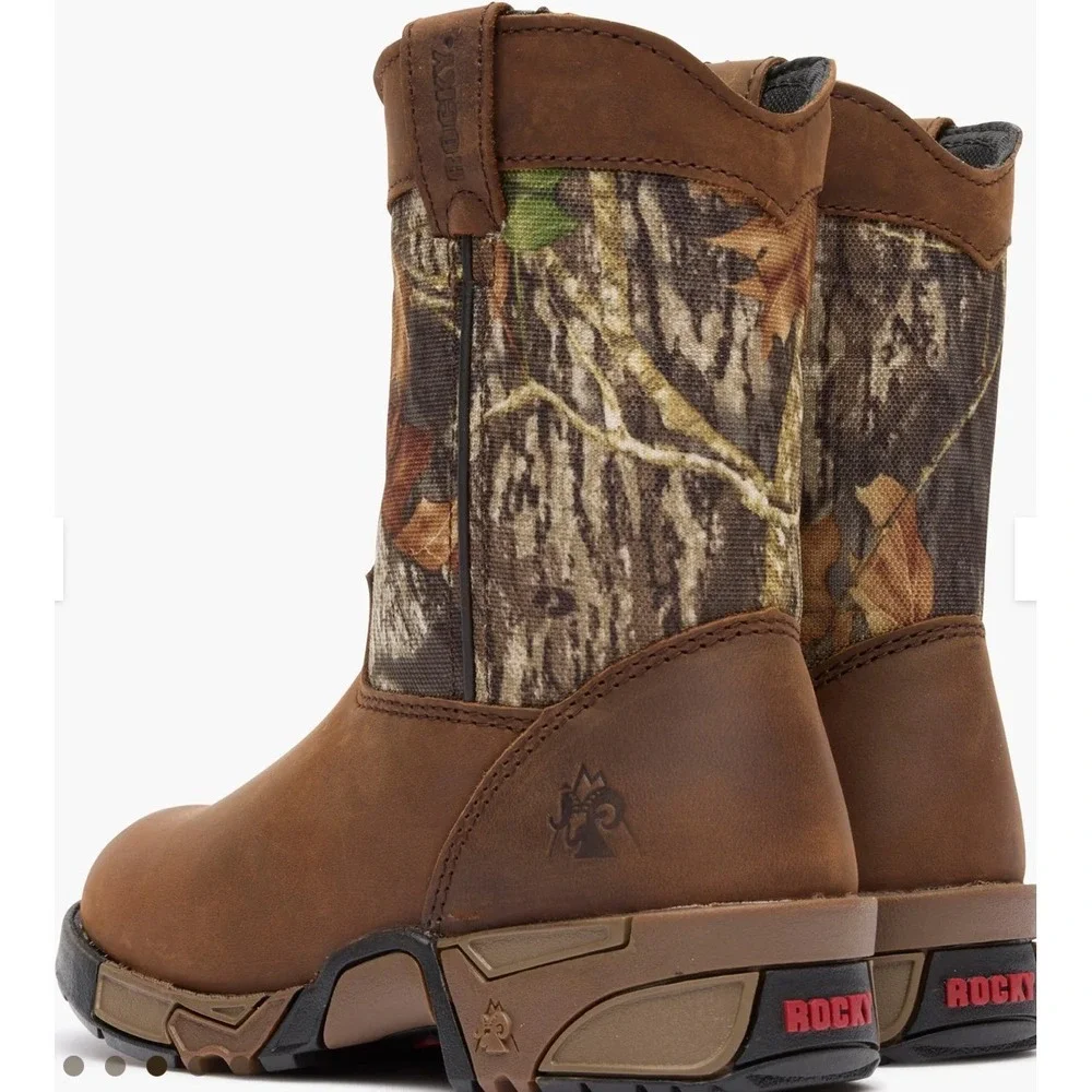 Boys‎ ROCKY KIDS' AZTEC WELLINGTON BOOT size 4M water resistant camouflage